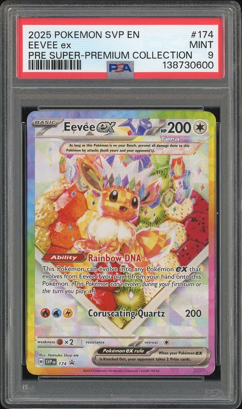 2025 Pokemon SVP EN Eevee ex Pre Super-Premium Collection #174 PSA 9