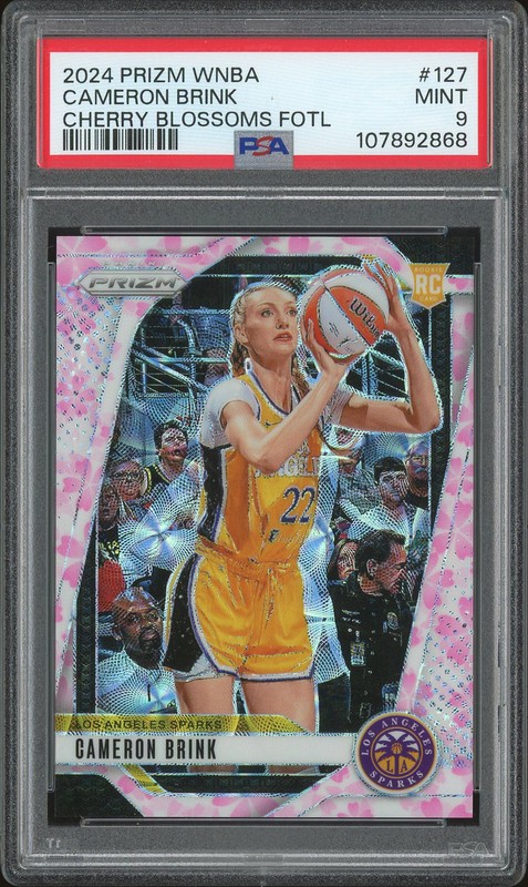 2024 Panini Prizm WNBA Cameron Brink #127 Cherry Blossoms FOTL /20 PSA 9