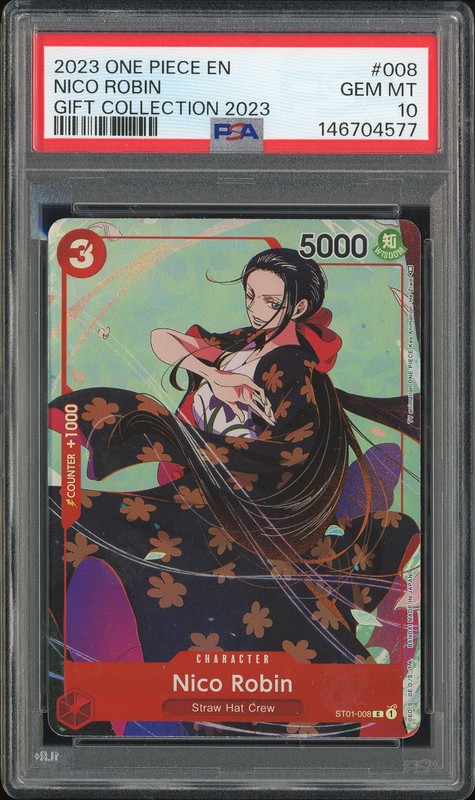 One Piece Nico Robin #ST01-008 Gift Collection PSA 10