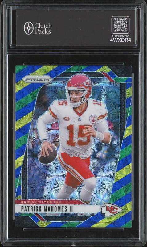 2024 Panini Prizm Choice Patrick Mahomes II #138 Blue Yellow Green