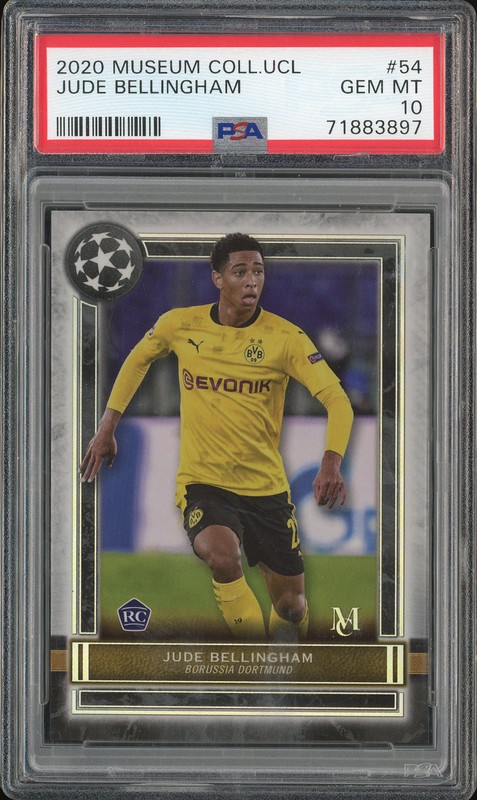 2020 Topps Museum Collection UEFA Champions League Jude Bellingham #54 PSA 10