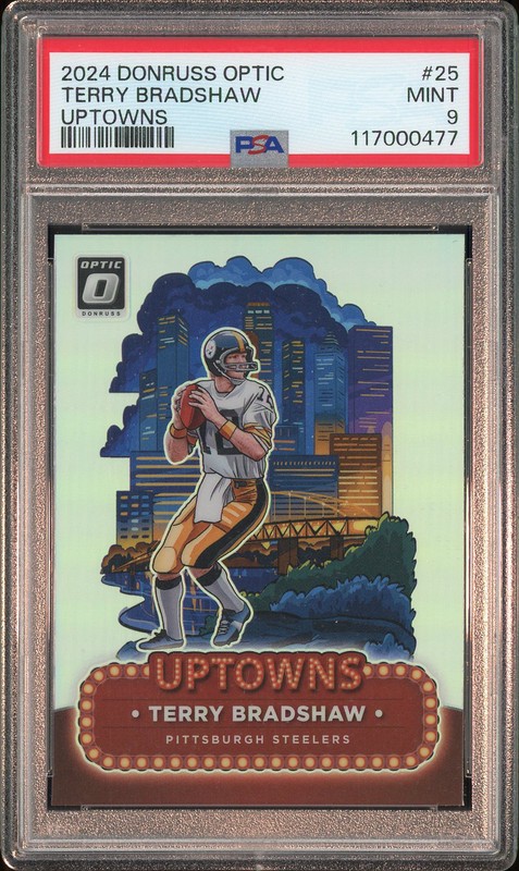 2024 Donruss Optic Uptowns Terry Bradshaw #25 PSA 9