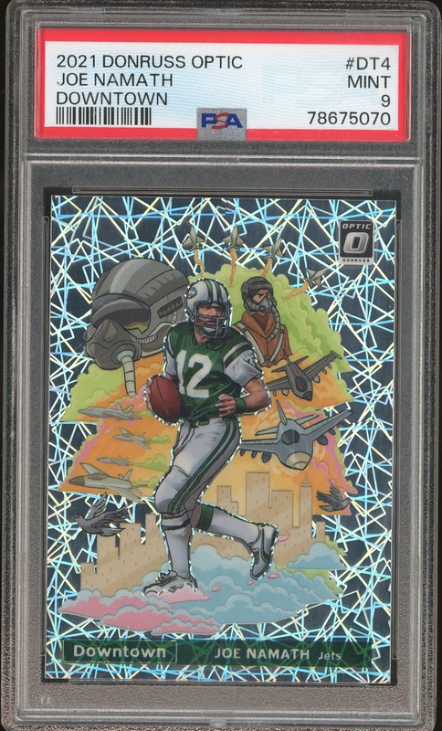 2021 Donruss Optic Downtown Joe Namath #DT-4 PSA 9