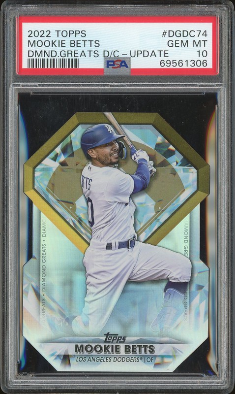 2022 Topps Update Diamond Greats Die Cuts Mookie Betts #DGDC-74 PSA 10