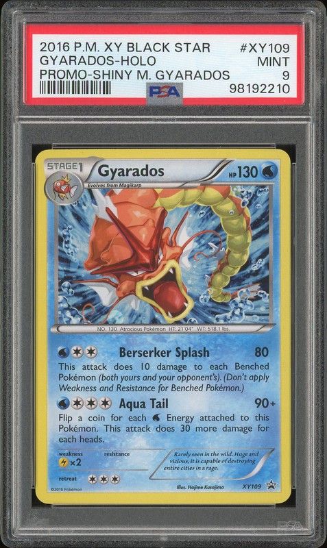 2016 Pokémon XY Black Star Promos Gyarados #XY109 Holo PSA 9