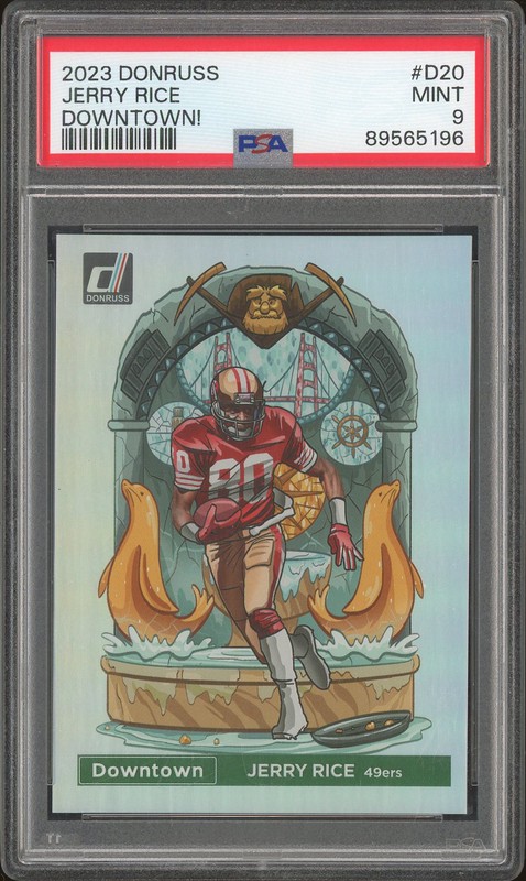 2023 Donruss Downtown! Jerry Rice #D20 PSA 9