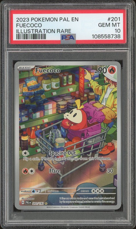 2023 Pokemon Scarlet & Violet - Paldea Evolved Illustration Rare Fuecoco #201/193 PSA 10