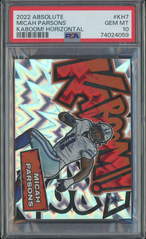 2022 Panini Absolute Kaboom! Horizontal Micah Parsons #KH7 PSA 10