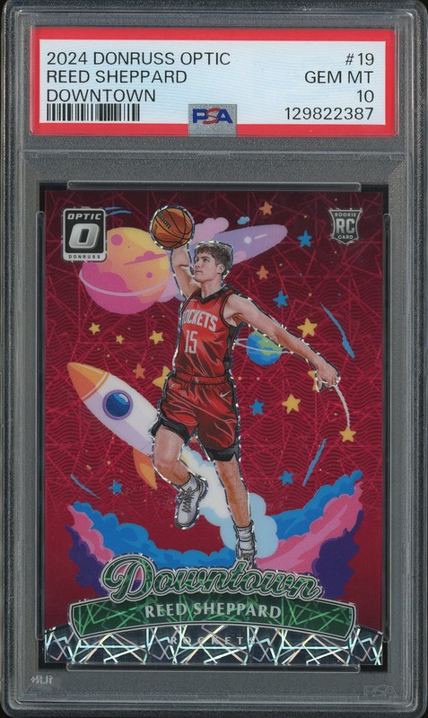 2024-25 Donruss Optic Downtown Reed Sheppard #19 PSA 10