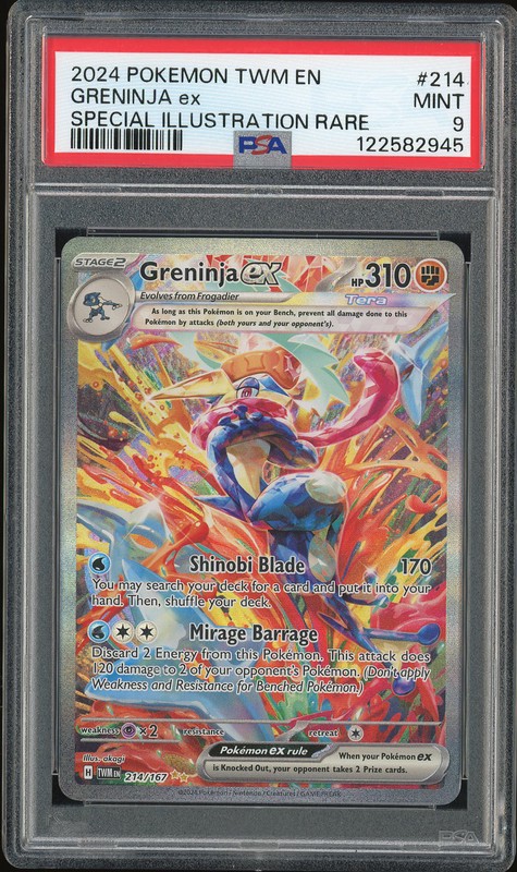 2024 Pokémon Twilight Masquerade Special Illustration Rare Greninja ex #214 PSA 9