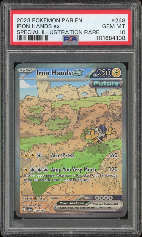 2023 Pokemon Scarlet & Violet—Paradox Rift Special Illustration Rare Iron Hands ex #248 PSA 10