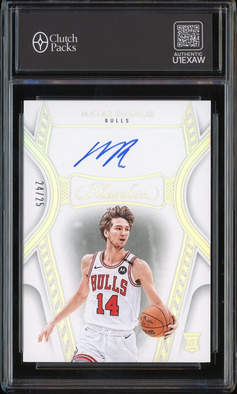 2024-25 Panini Flawless Rookie Autographs Matas Buzelis #RAU-MBZ /25