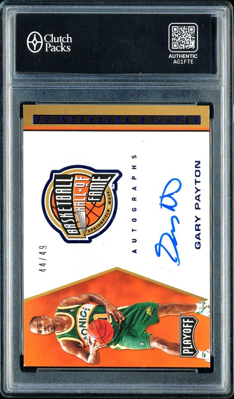 2019-20 Panini Chronicles Playoff Basketball Hall of Fame Gary Payton #HF-GPT Autograph /49