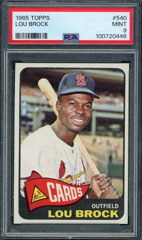 1965 Topps Lou Brock #540 PSA 9