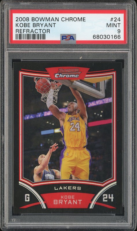 2008 Bowman Chrome Kobe Bryant #24 Refractor /499 PSA 9