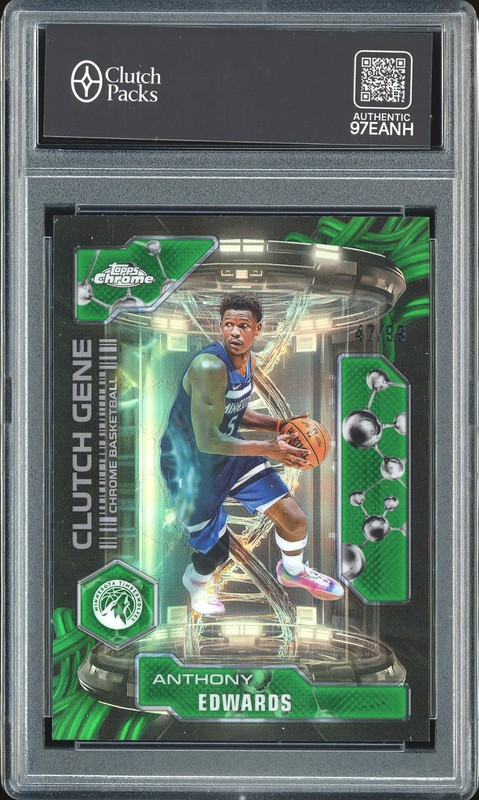 2025 Topps Chrome Basketball Clutch Gene Anthony Edwards #CG-4 Green /99