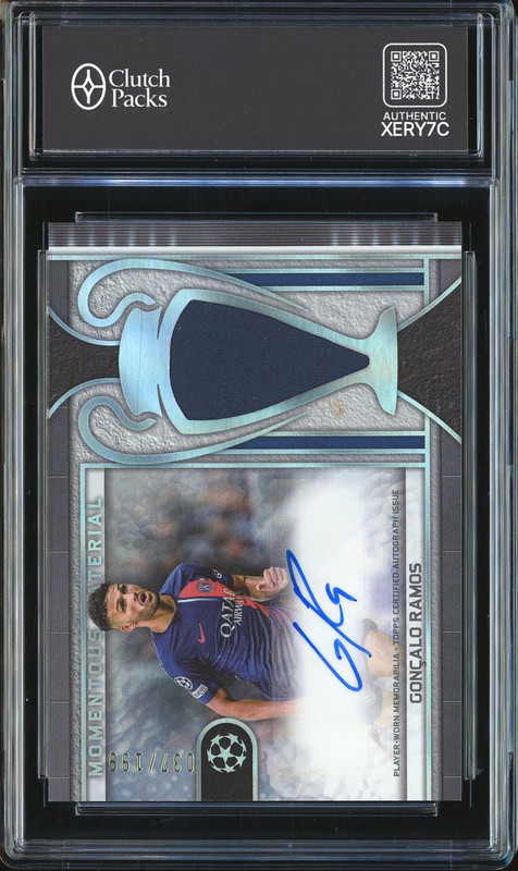 2023-24 Topps Museum Collection UEFA Champions League Momentous Material Jumbo Autograph Goncalo Ramos #MMA-GR /199