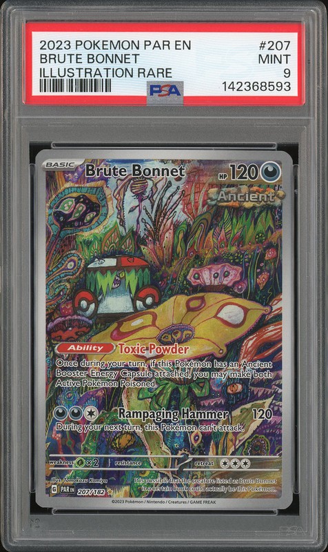 2023 Pokémon Paradox Rift Illustration Rare Brute Bonnet #207 PSA 9