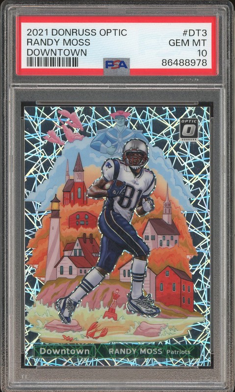 2021 Donruss Optic Downtown Randy Moss #DT3 PSA 10