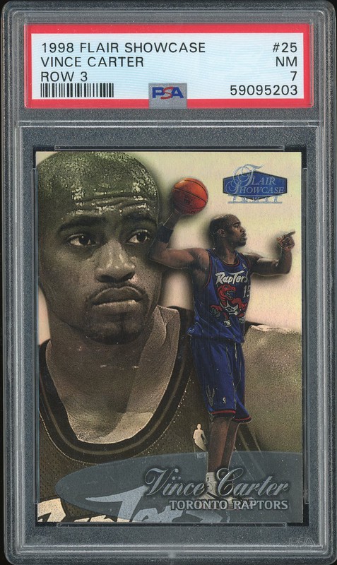 1998 Flair Showcase Row 3 Vince Carter #25 PSA 7