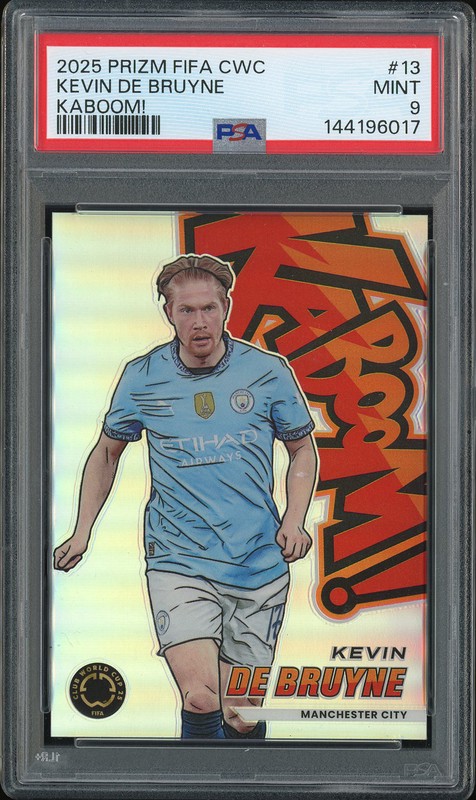 2025 Prizm FIFA Club World Cup Kaboom! Kevin De Bruyne #13 PSA 9