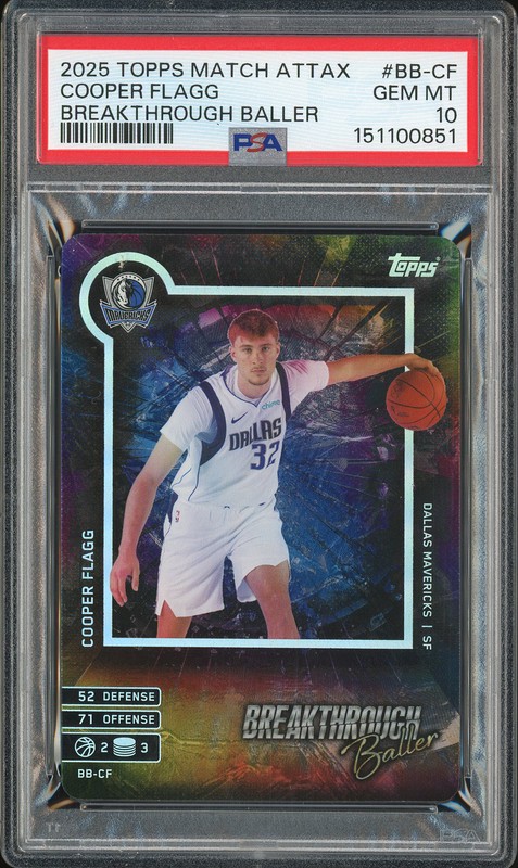 2025 Topps Match Attax Breakthrough Baller Cooper Flagg #BB-CF PSA 10