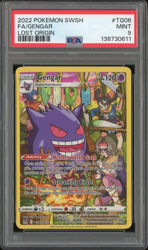 2022 Pokemon SWSH Lost Origin Trainer Gallery Gengar #TG06 PSA 9