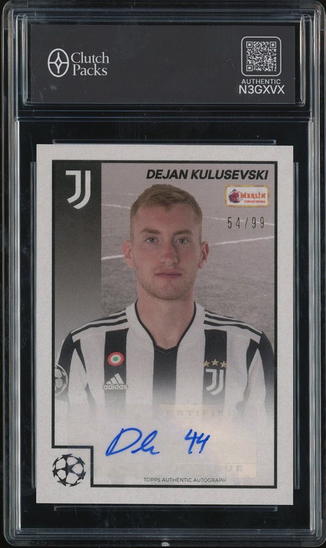 2022 Topps Merlin Heritage 97 Dejan Kulusevski #44 Autograph /99