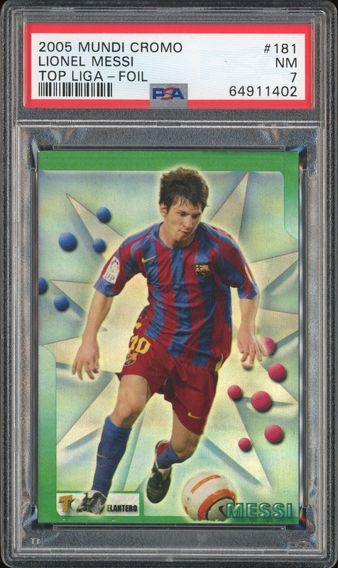 2005 Mundi Cromo Top Liga Foil Lionel Messi #181 PSA 7