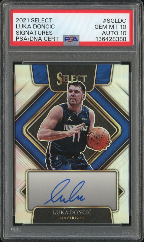 2021-22 Panini Select Signatures Luka Doncic #SG-LDC /249 PSA 10