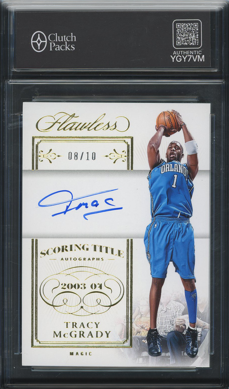 2023-24 Panini Flawless Scoring Title Autographs Tracy McGrady #FST-TMC Gold /10