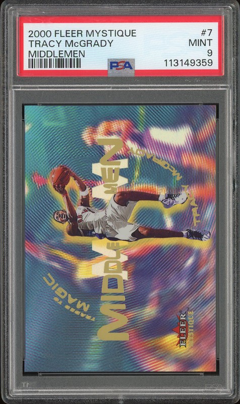 2000-01 Fleer Mystique Middlemen Tracy McGrady #7 PSA 9