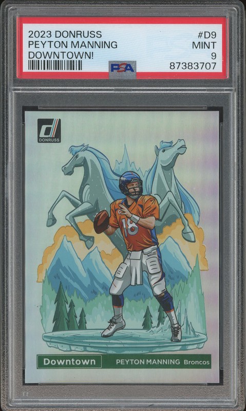 2023 Panini Donruss Downtown Peyton Manning #D-9 PSA 9