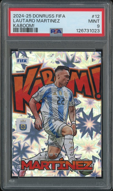 2024-25 Donruss FIFA Kaboom! Lautaro Martinez #12 PSA 9
