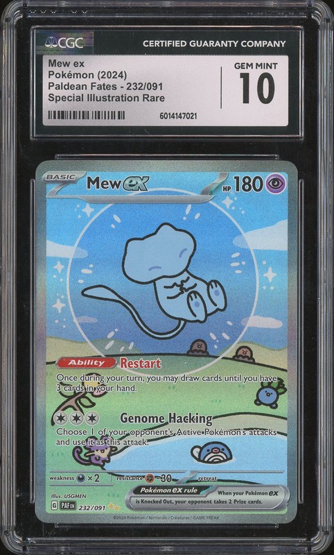 2024 Pokémon Paldean Fates Special Illustration Rare Mew ex #232/091 CGC 10