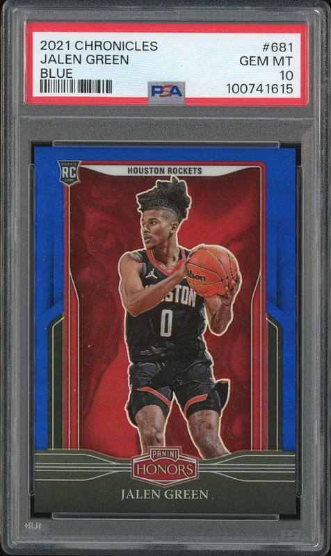 2021 Chronicles Honors Jalen Green #681 Blue /99 PSA 10