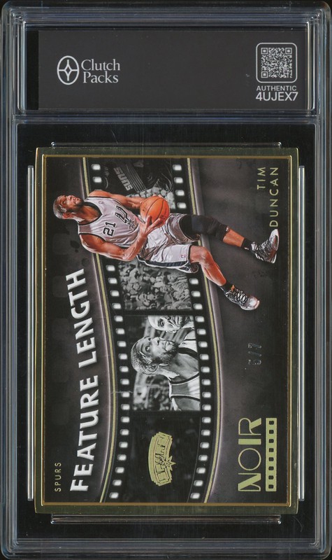 2023-24 Panini Noir Feature Length Tim Duncan #257 /7