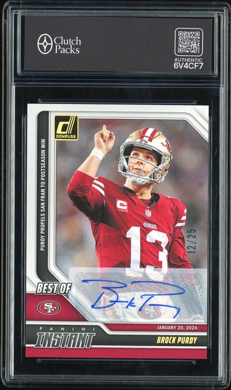 2024 Panini Instant Best Of Brock Purdy #15 Autograph /25