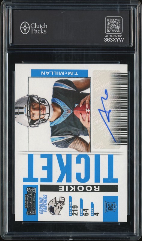 2025 Panini Select Football Rookie Ticket Tetairoa McMillan #1 Autograph