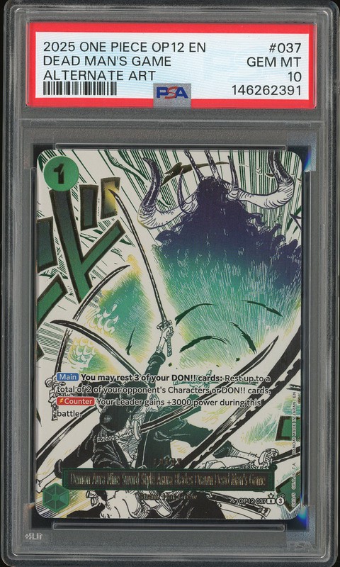 One Piece Dead Man's Game #OP12-037 Legacy of the Master Alternate Art PSA 10