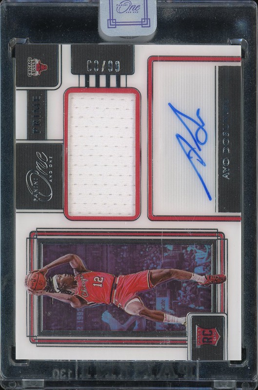 2021-22 Panini One and One Ayo Dosunmu #PR-ADM Prime /99 Autograph