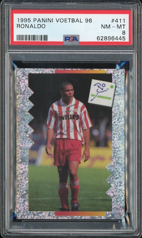 1995 Panini Voetbal 96 Ronaldo #411 PSA 8