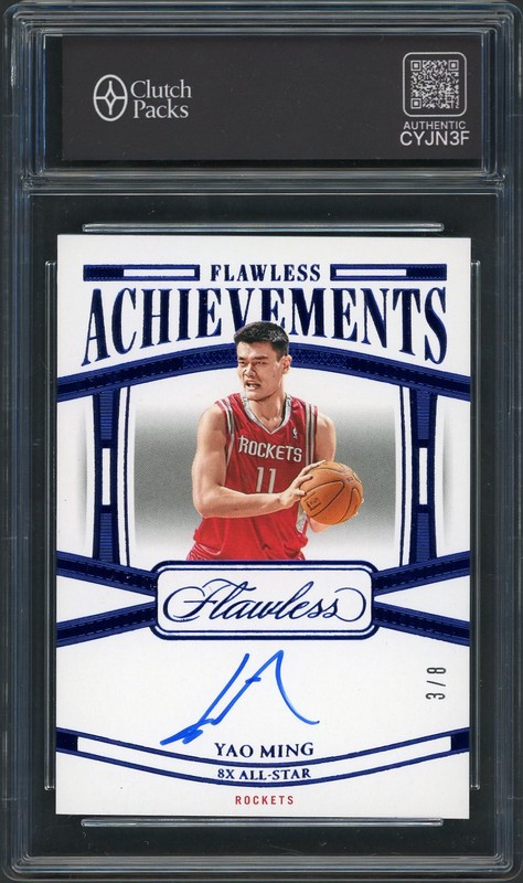 2023-24 Panini Flawless Flawless Achievements Yao Ming #FA-YAO Autograph /8