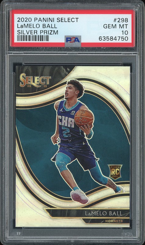2020-21 Panini Select LaMelo Ball #298 Silver Prizm PSA 10