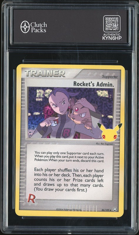 2004 EX Team Rocket Returns Rocket's Admin. #86/109 Reverse Holo