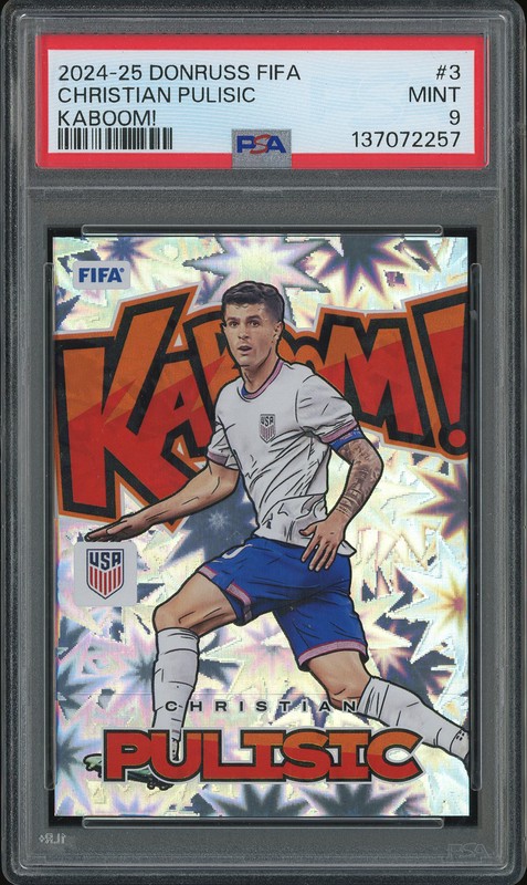 2024-25 Donruss FIFA Kaboom! Christian Pulisic #3 PSA 9