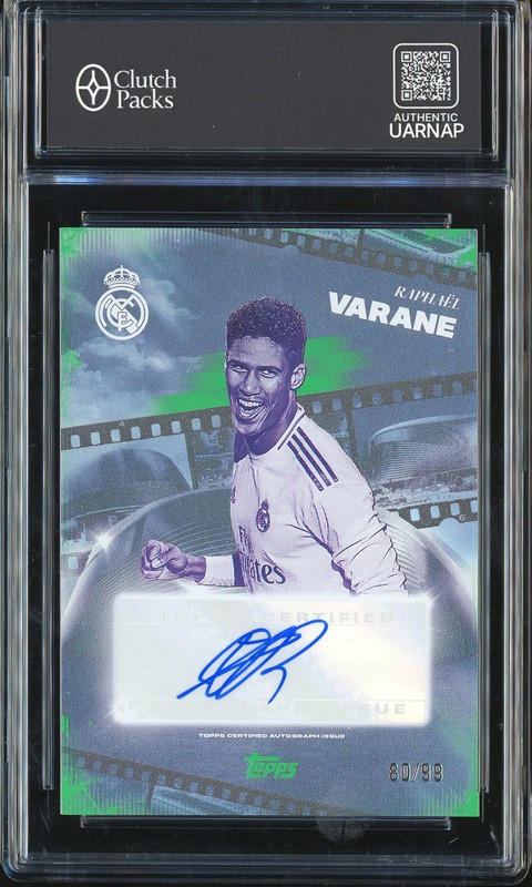 2025 Topps Los Blancos Real Madrid CF La Casa Blanca Autograph Raphaël Varane #LC-RV Green /99