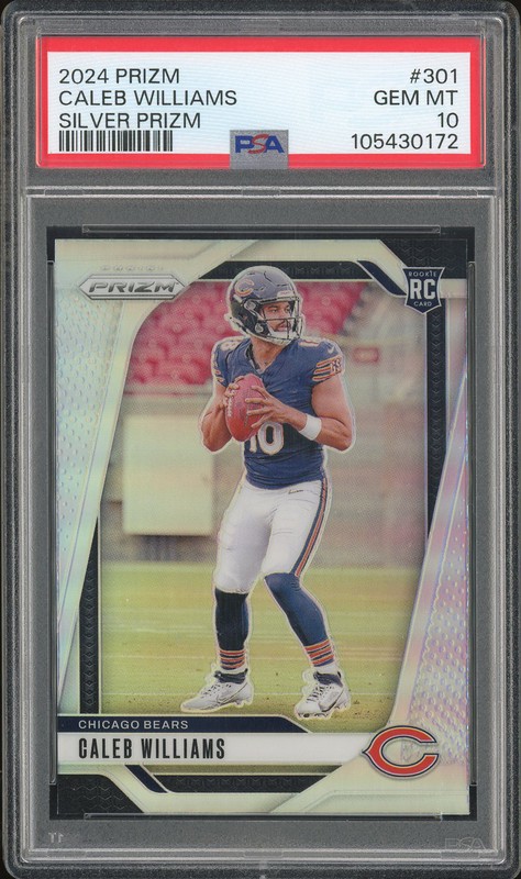 2024 Panini Prizm Caleb Williams #301 Silver PSA 10