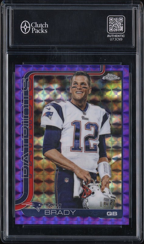 2025 Topps Chrome Tom Brady #401 Image Variation Purple Geometric /75