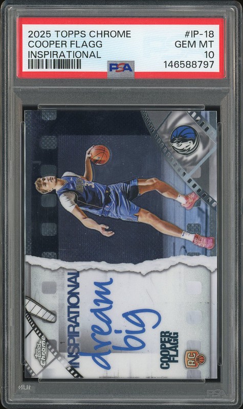 2025 Topps Chrome Inspirational Cooper Flagg #IP-18 PSA 10